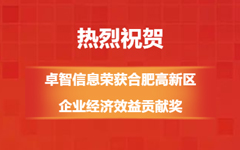 熱烈祝賀!卓智信息榮獲合肥高新區企業(yè)經(jīng)濟效益貢獻獎